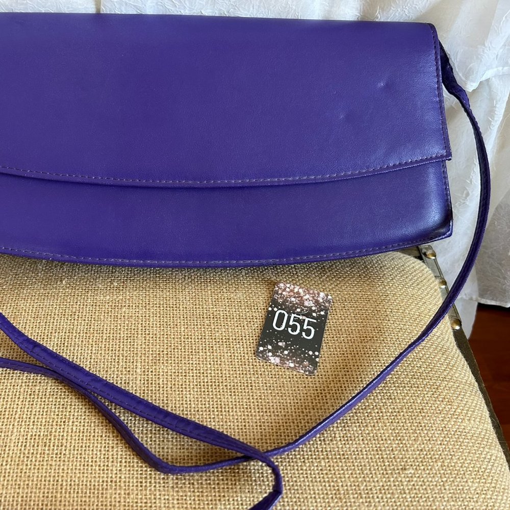 Vintage Purple Convertible Clutch / Shoulder Bag